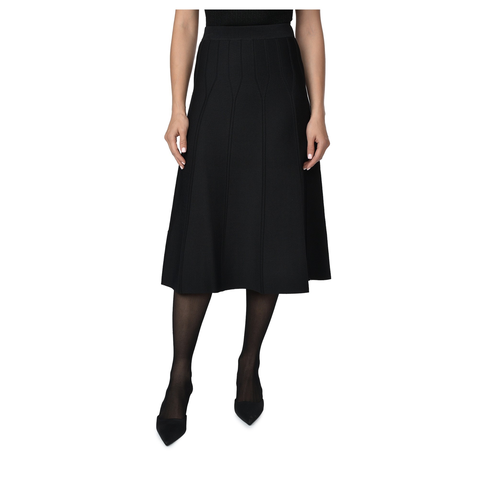 TWINSET Midi sijonas moterims, Juoda, Knitted skirt 2