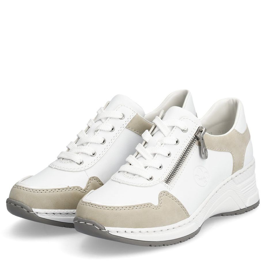 RIEKER Laisvalaikio bateliai moterims, Balta, LEISURE 10