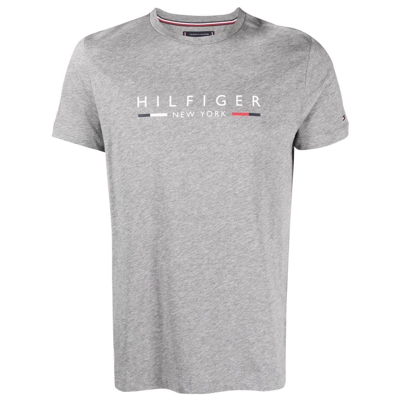TOMMY HILFIGER Marškinėliai trump. rankovėmis vyrams, Pilka, Hilfiger new york tee 1