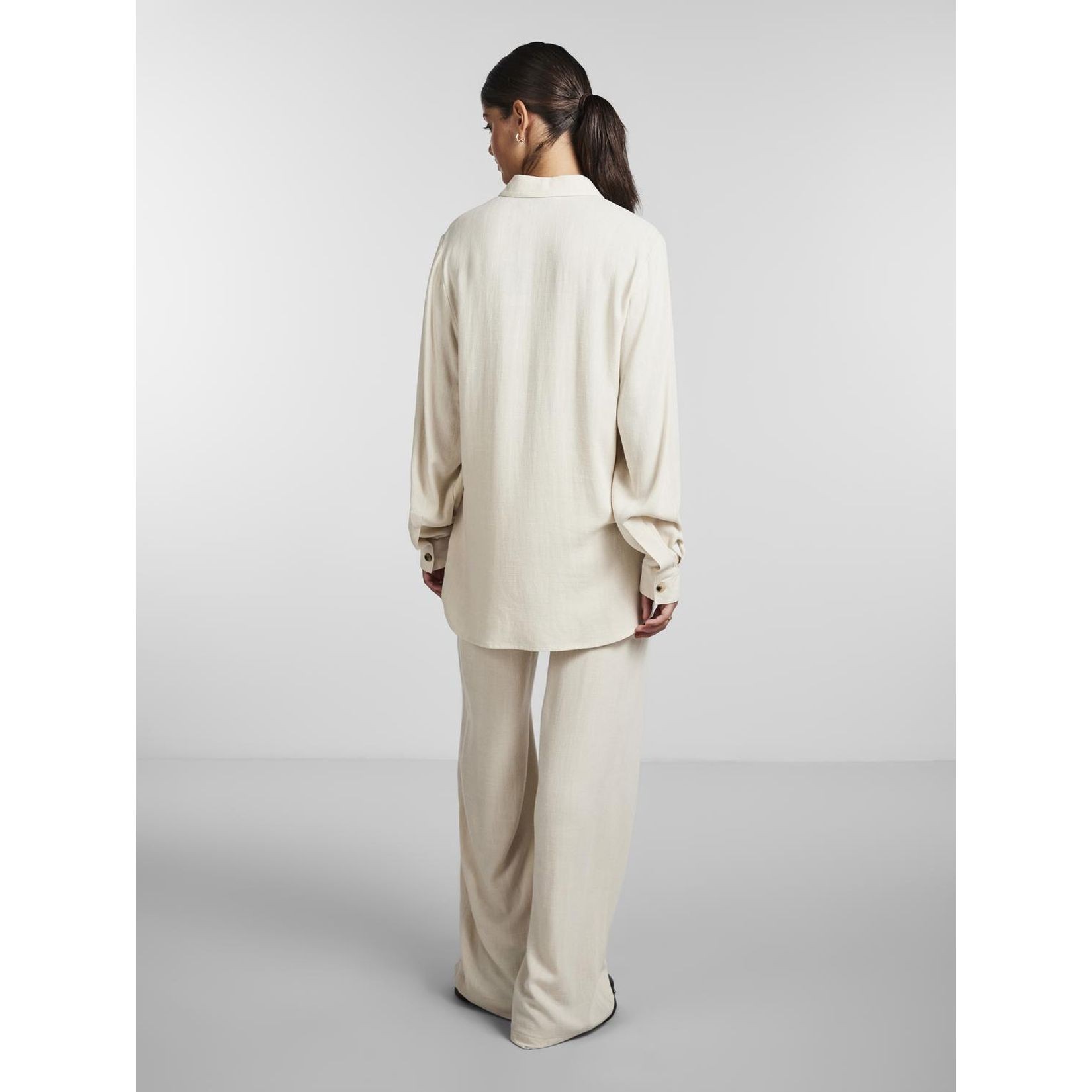 PIECES Marškiniai moterims, Pilka, PCVINSTY LS OVERSIZE 3