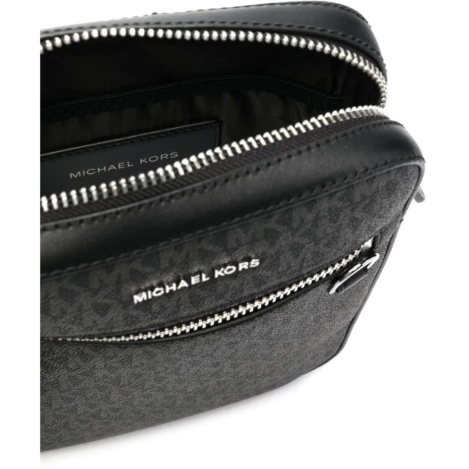 MICHAEL KORS Rankinė per petį vyrams, Juoda, Henry flight bag 4