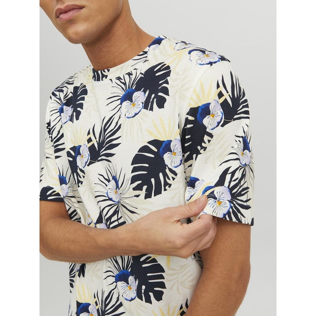 JACK & JONES Marškinėliai vyrams, Smėlio, JORTULUM AOP TEE SS 6