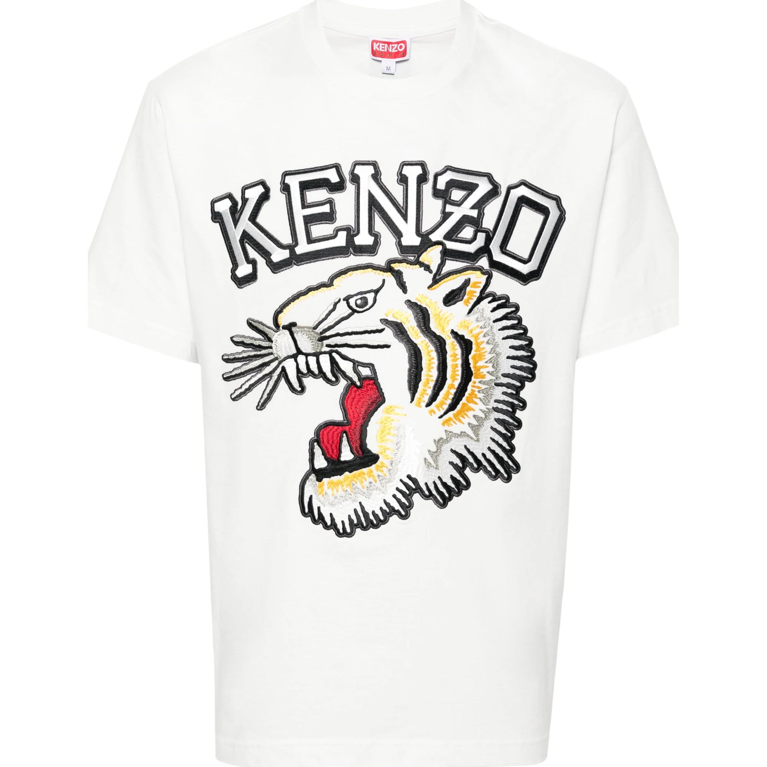 KENZO Marškinėliai trump. rankovėmis vyrams, Balta, Tiger varsity classic t-shirt