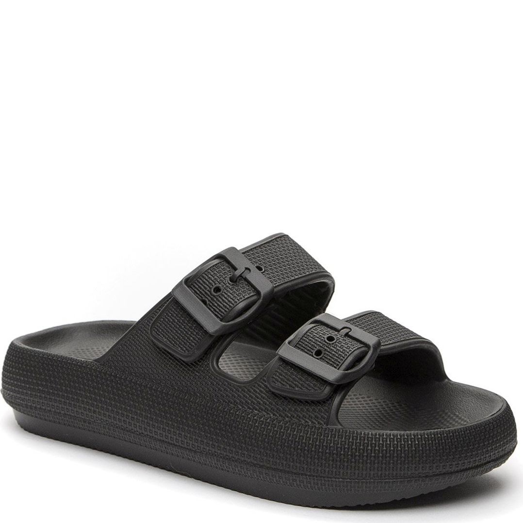 KEDDO Guminės šlepetės moterims, Juoda, SLIDES