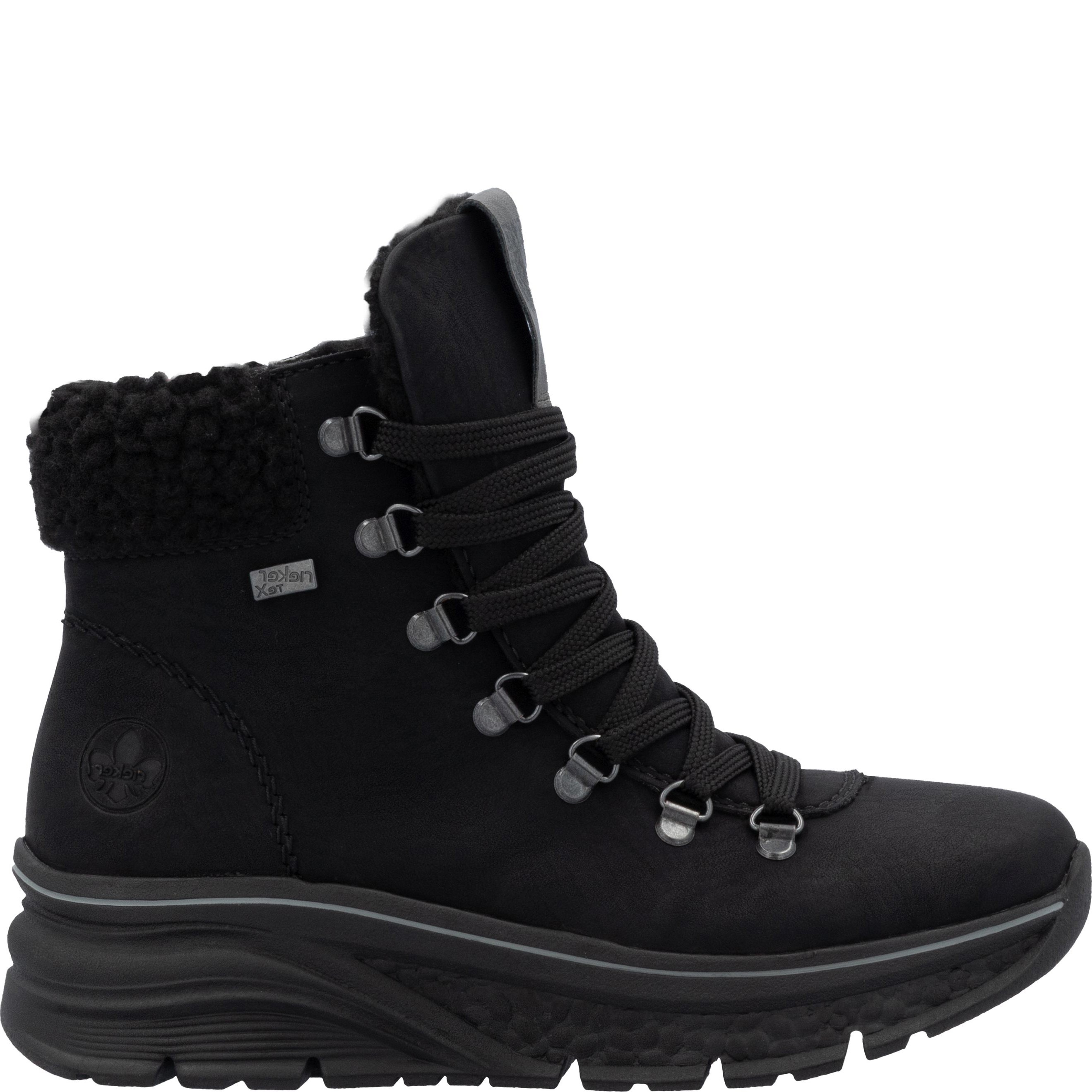 RIEKER Aulinukai moterims, Juoda, Ladies mid height boots 4