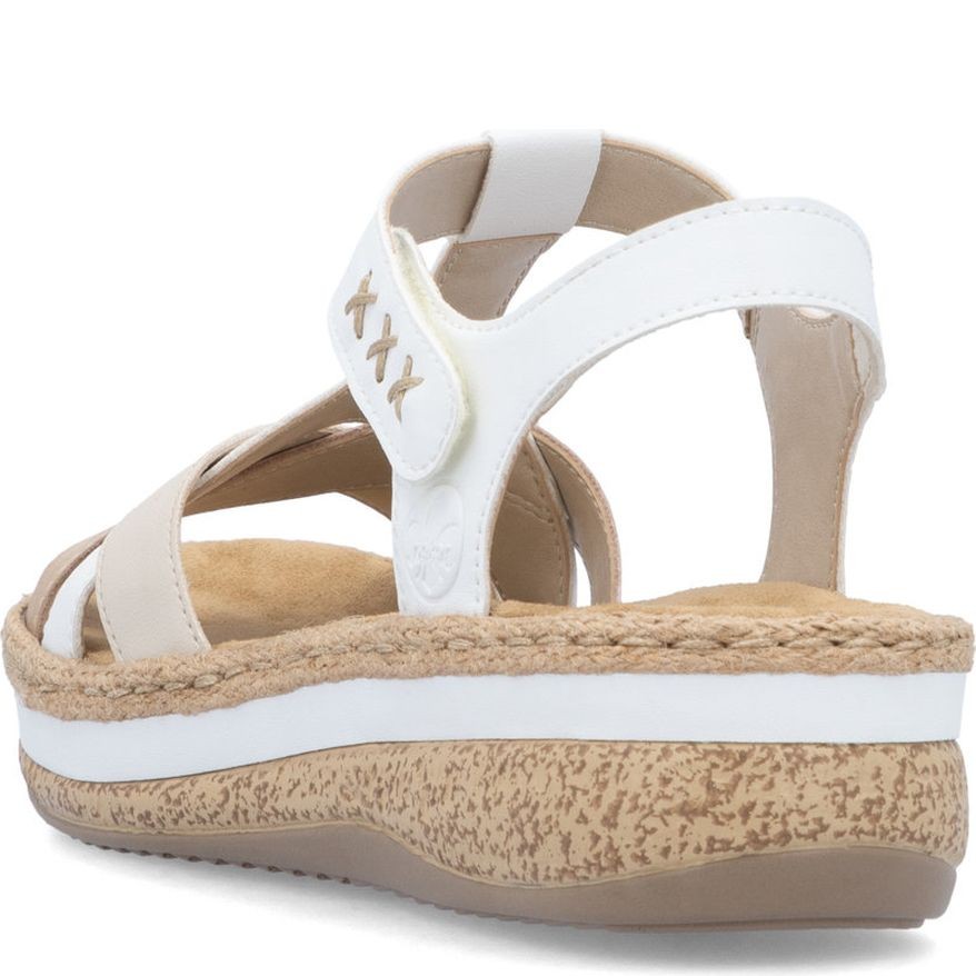RIEKER Basutės moterims, Balta, Sandals 4