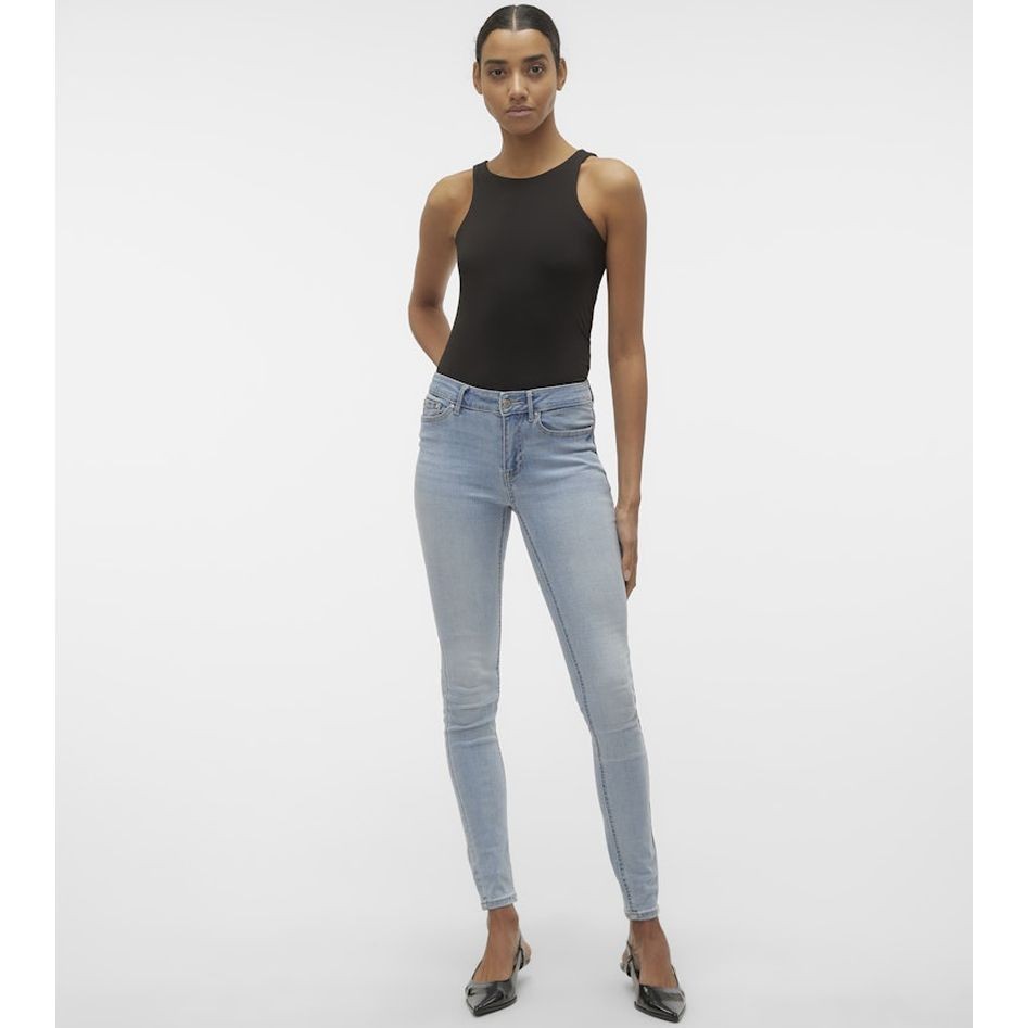 VERO MODA Aptempti džinsai moterims, Mėlyna, Vmflash skinny 5