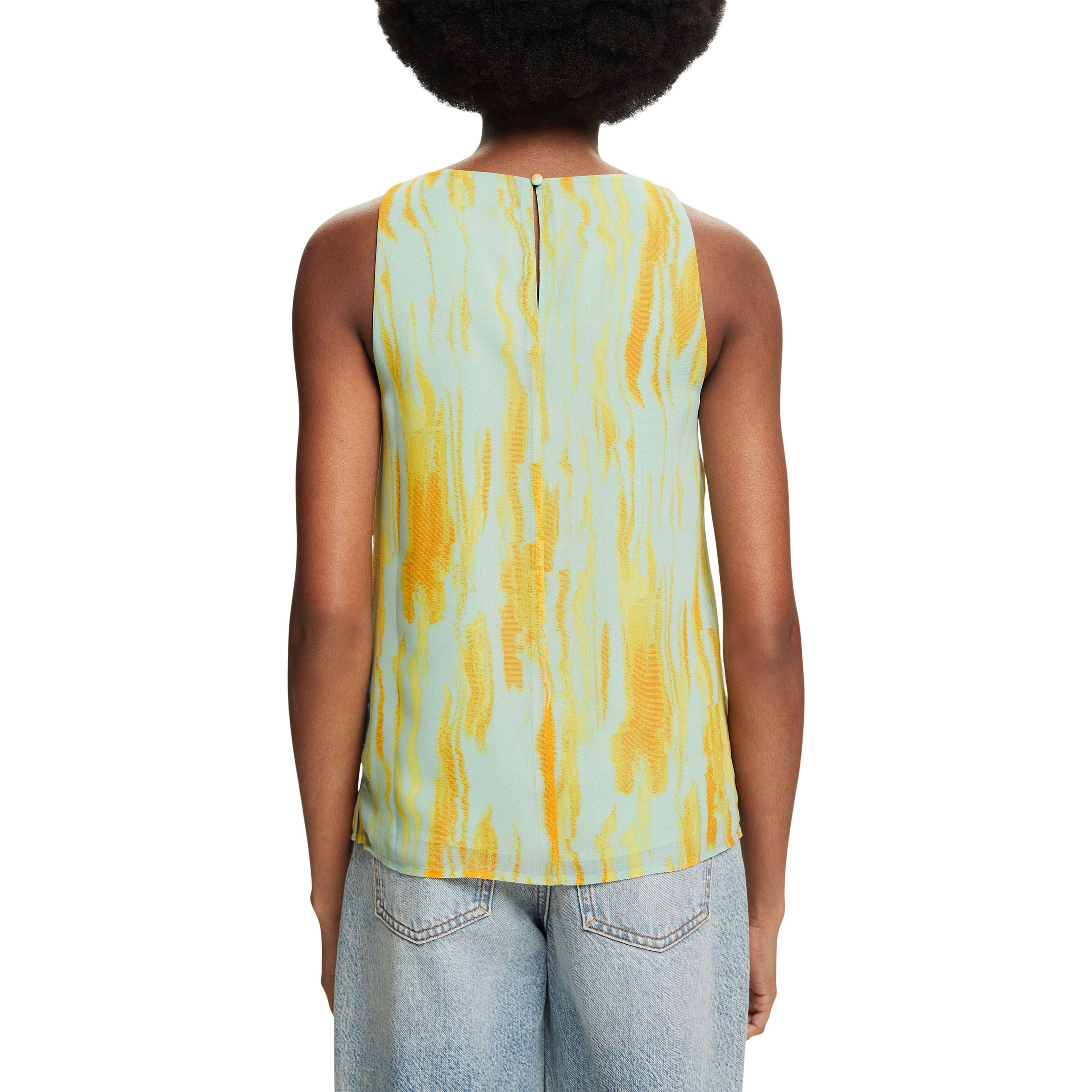 ESPRIT Palaidinės moterims, Žalia, crep chiffo Tops 3