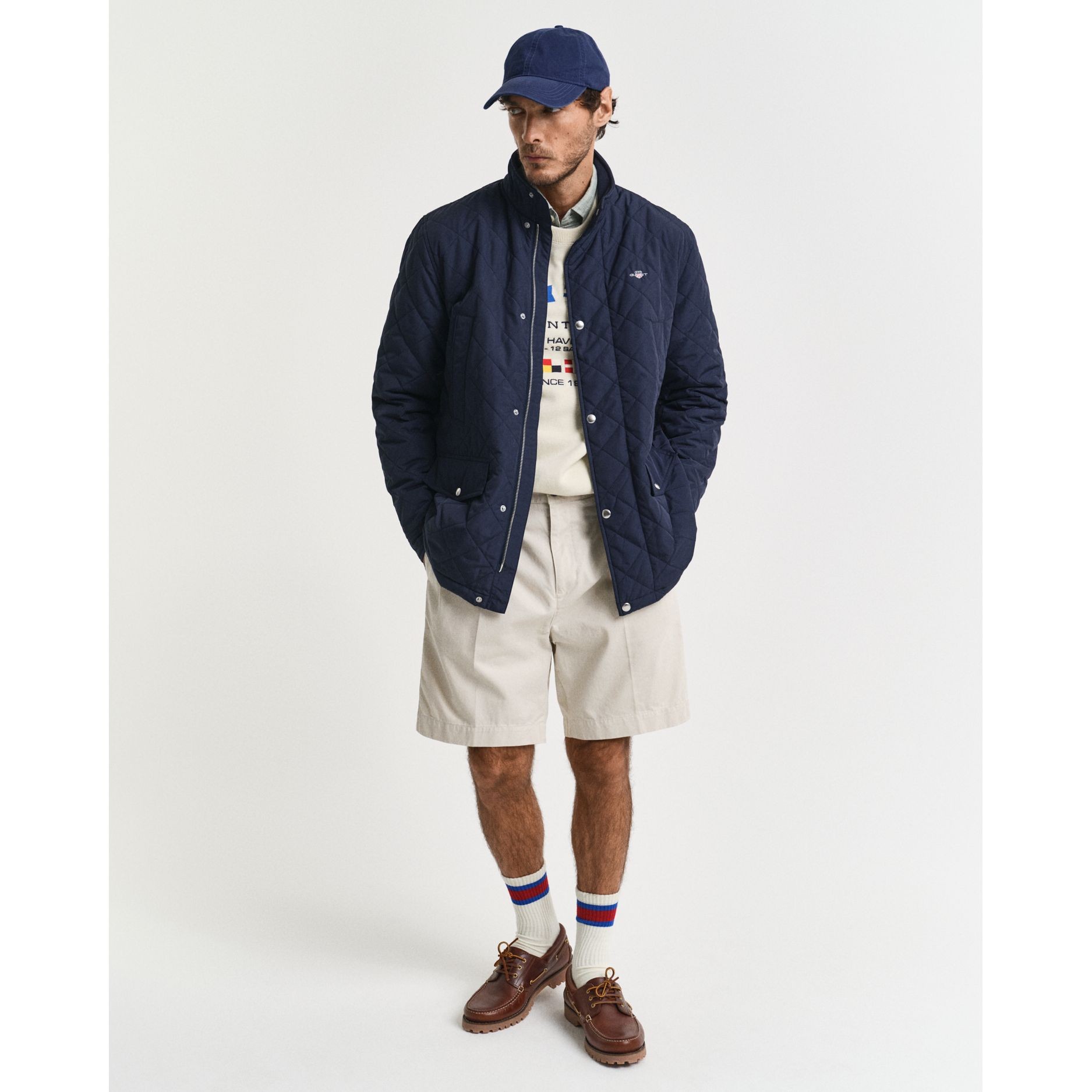 GANT Striukė vyrams, Mėlyna, quilted windcheater mid 6
