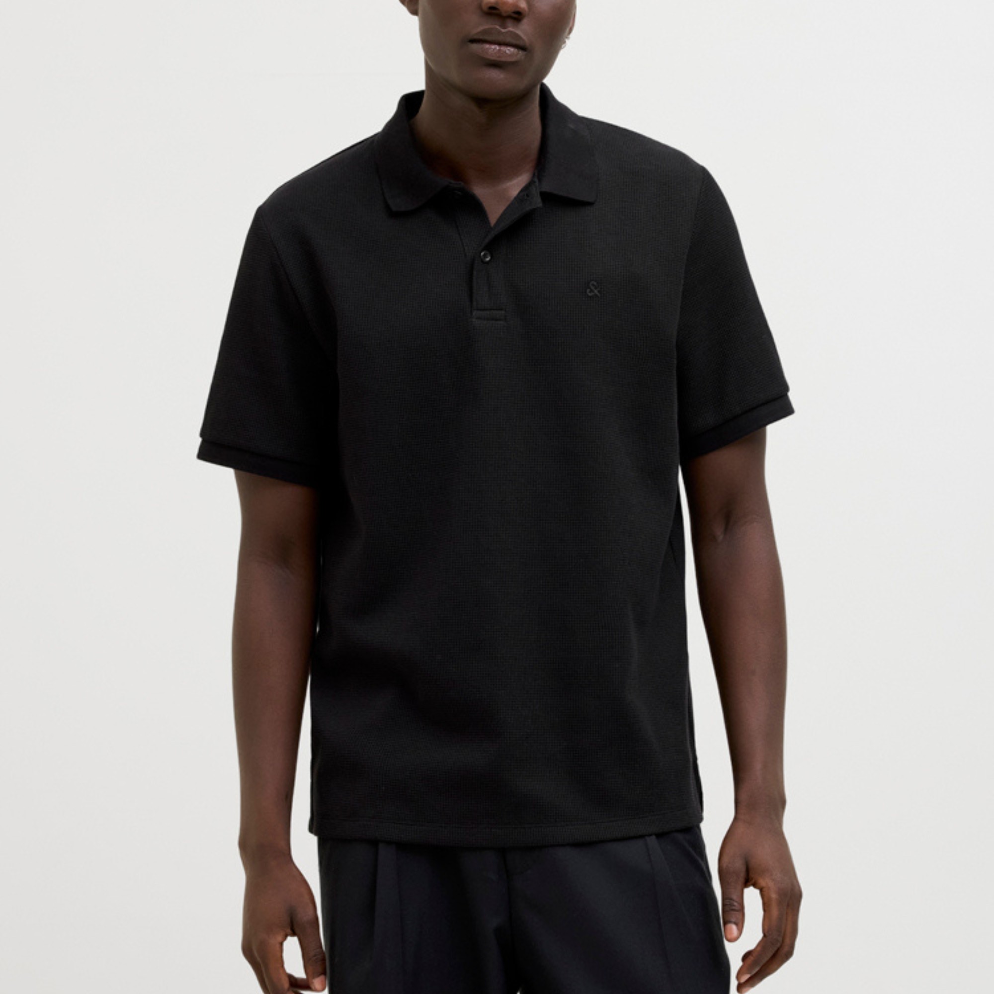 JACK & JONES Polo marškiniai trumpos rank. vyrams, Juoda, Austin 2
