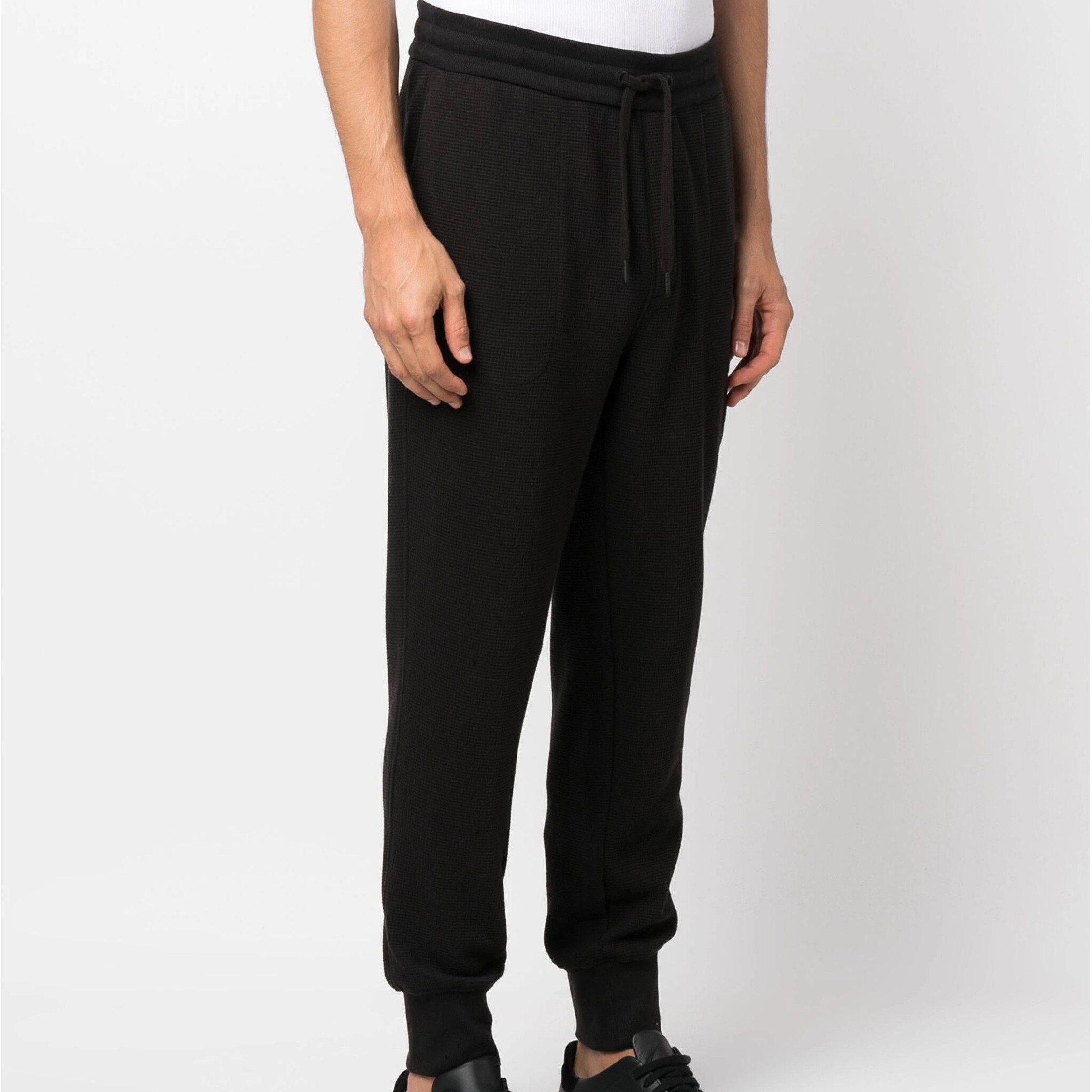 CALVIN KLEIN JEANS Sportinės kelnės vyrams, Juoda, Badge waffle hwk pant 2