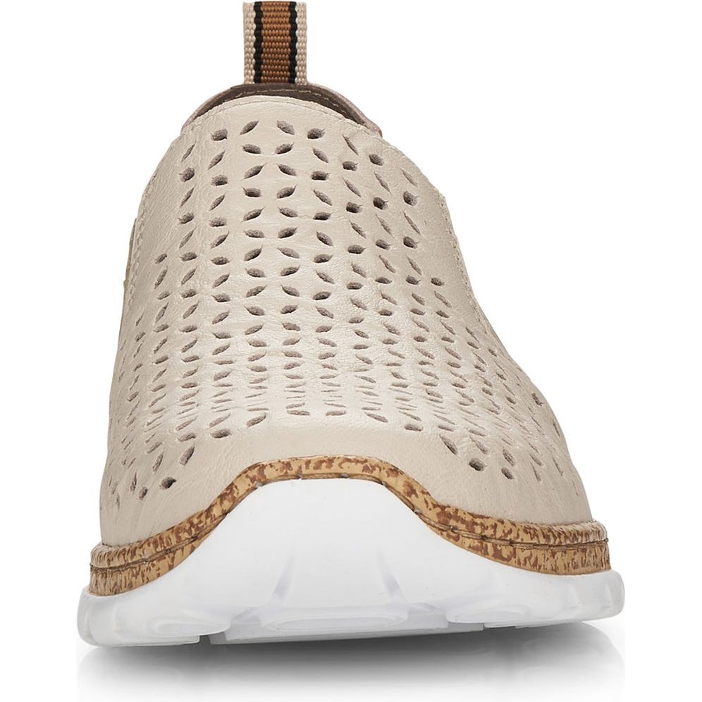 RIEKER Loaferiai moterims, Smėlio, Slipper 5