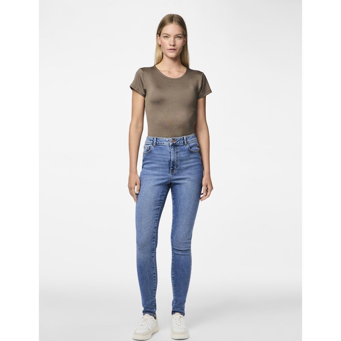 PIECES Aptempti džinsai moterims, Mėlyna, PCDANA HW SKINNY JEAN 6