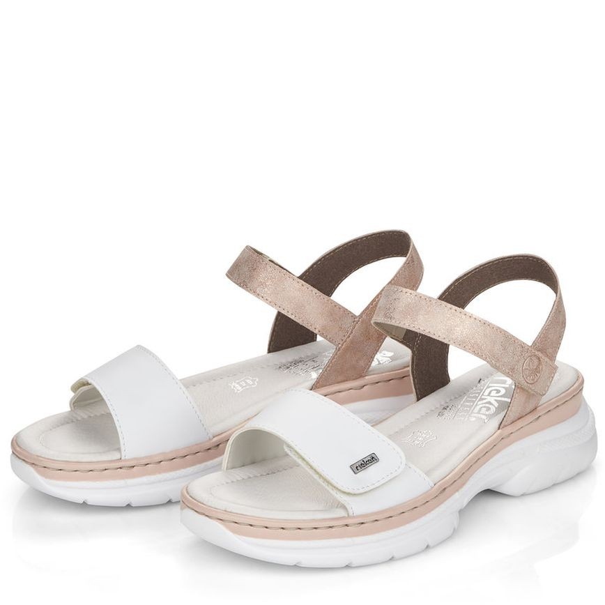 RIEKER Basutės moterims, Balta, SANDALS 9