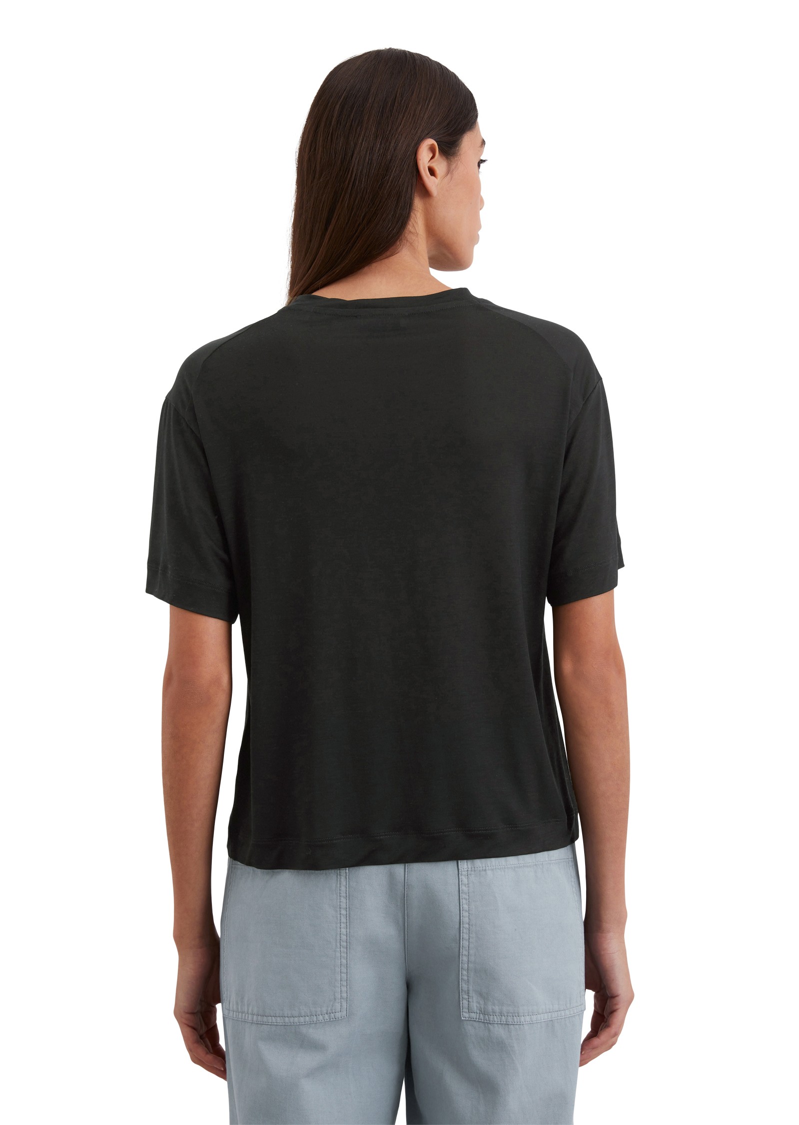 MARC O'POLO Marškinėliai trump. rankovėmis moterims, Juoda, Tshirts sh 503202851049 3