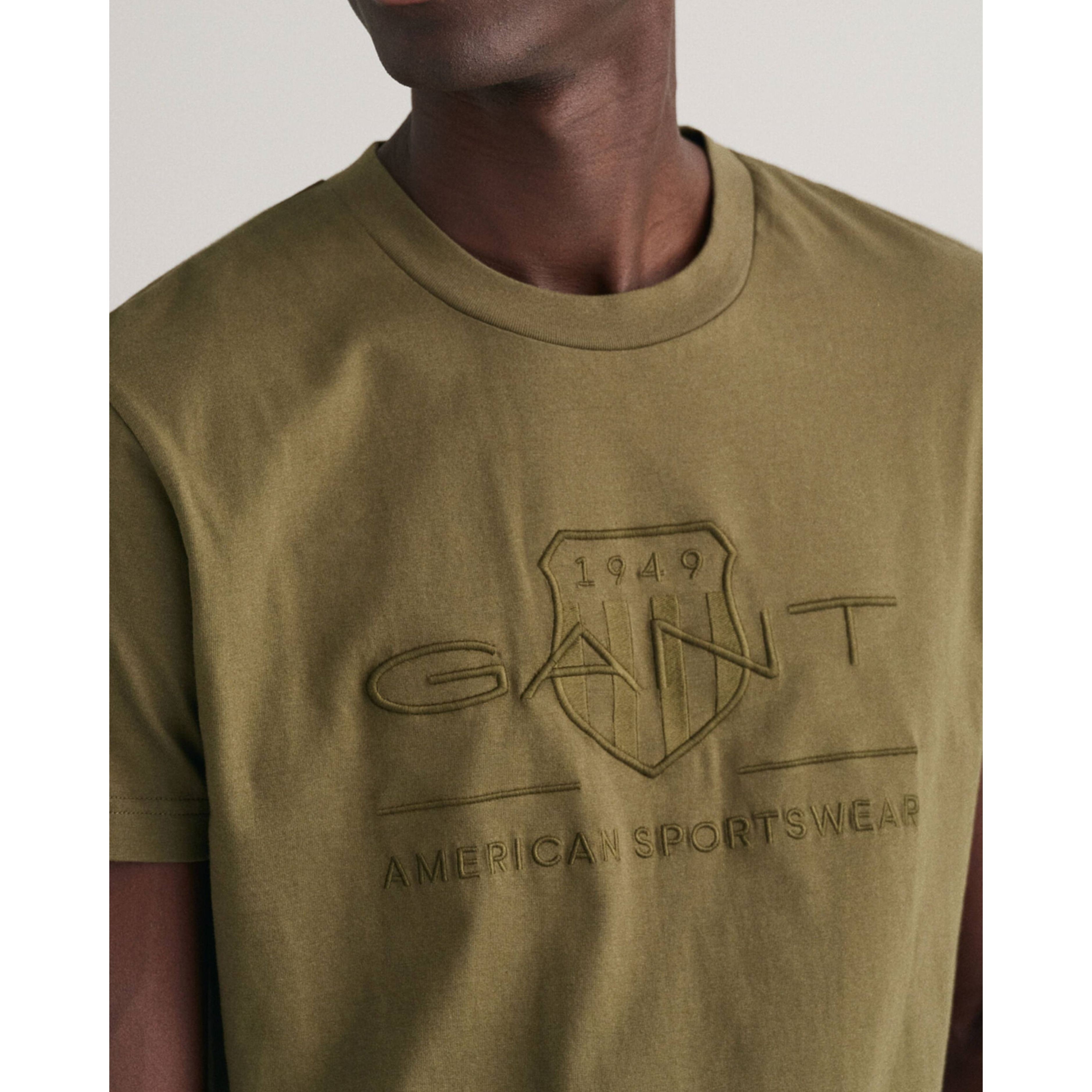 GANT Marškinėliai vyrams, Žalia 4