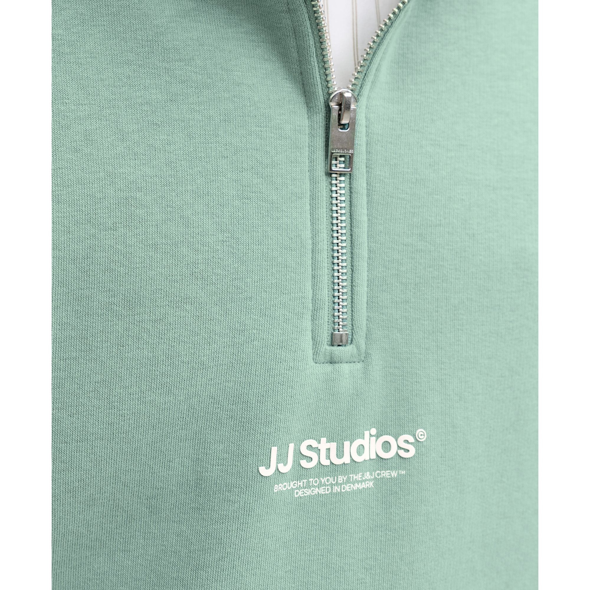 JACK & JONES Megztinis vyrams, Žalia, Soho sweat zip 4