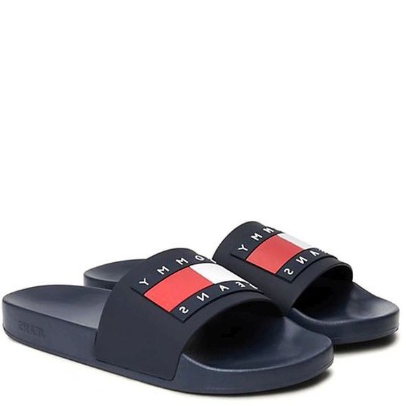 TOMMY JEANS Guminės šlepetės vyrams, Mėlyna, Pool slide 1