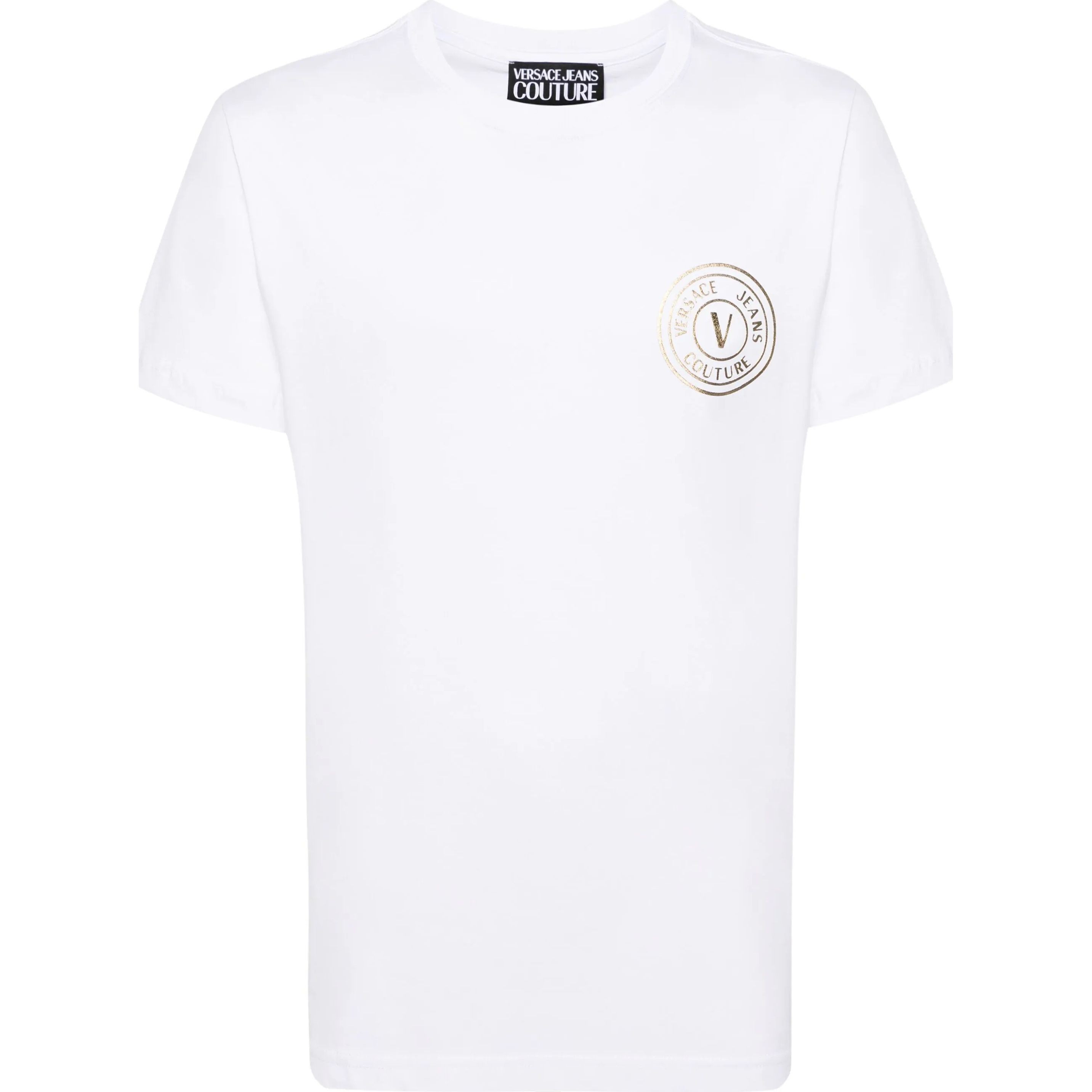 VERSACE JEANS CUTURE Marškinėliai trump. rankovėmis vyrams, Balta, Logo-print cotton t-shirt