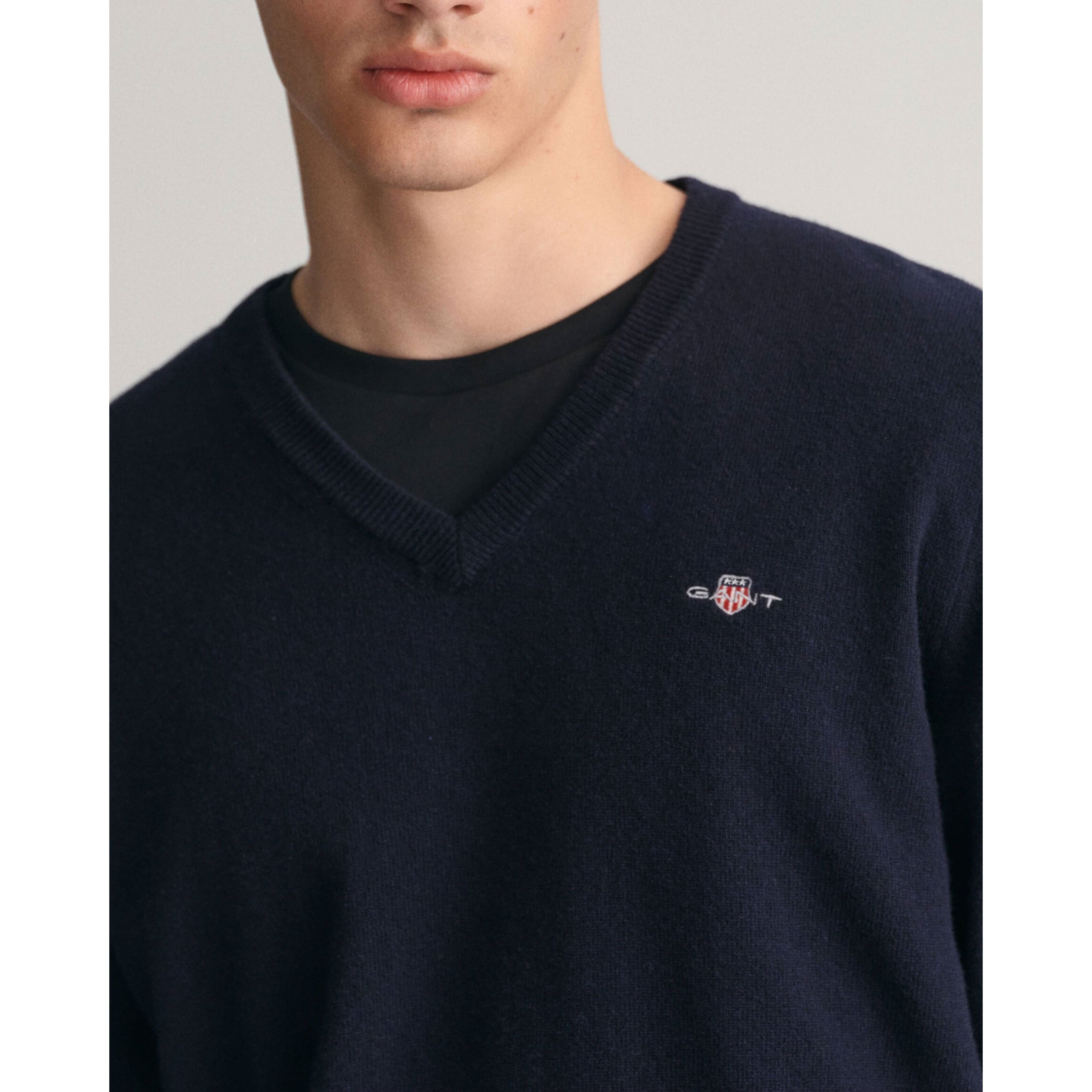 GANT Megztinis vyrams, Mėlyna, SUPERFINE LAMBSWOOL 4