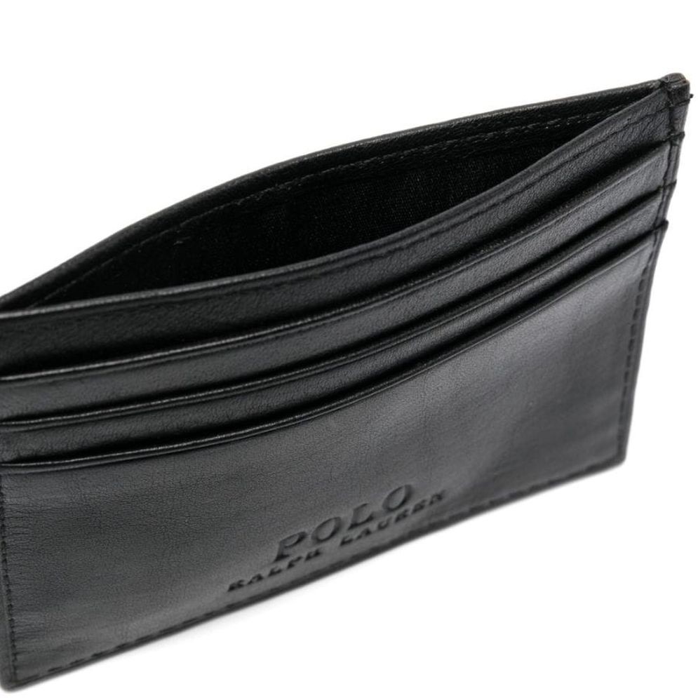 POLO RALPH LAUREN Piniginė vyrams, Juoda, Small card case 3
