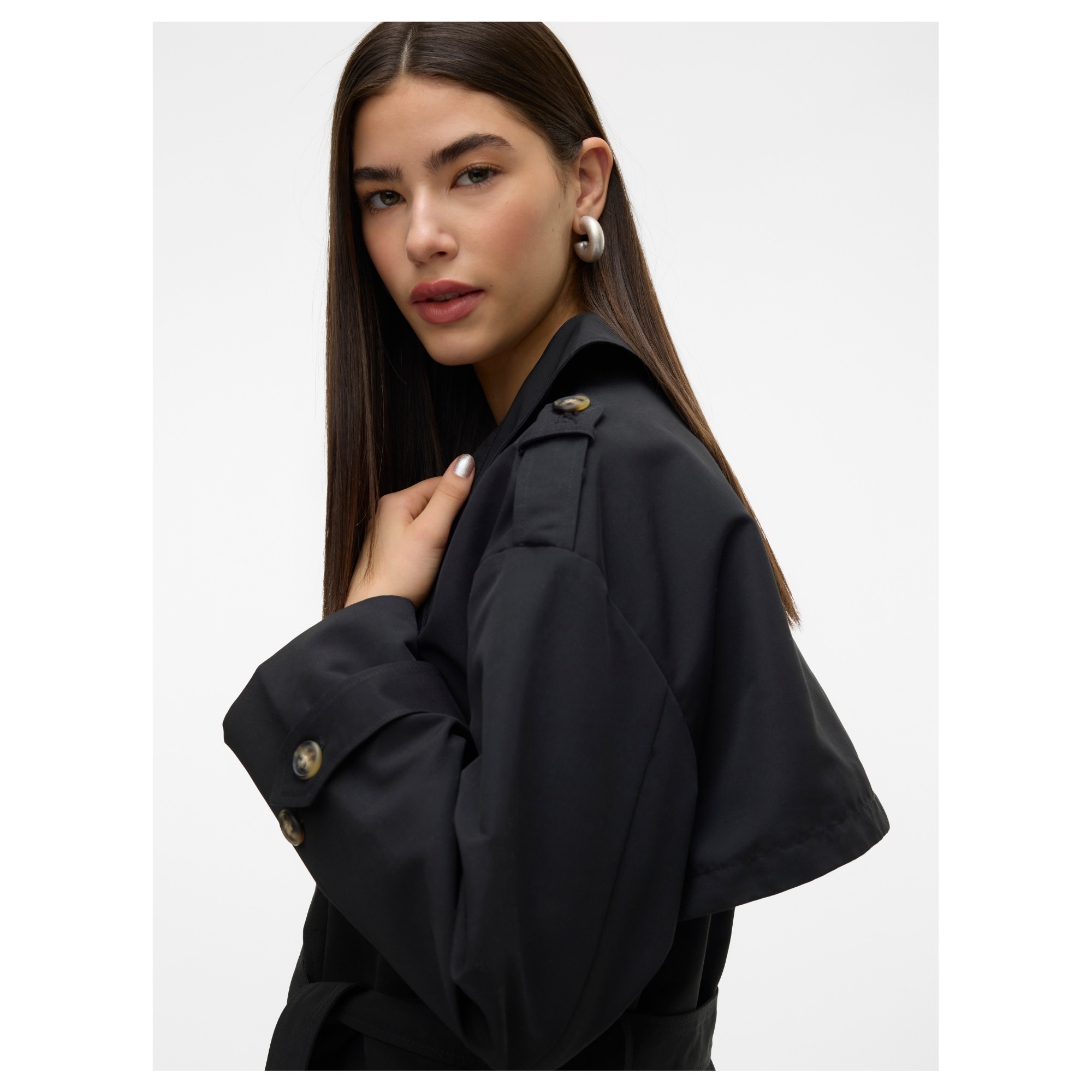 VERO MODA Lengvas paltas moterims, Juoda, Chloe 3