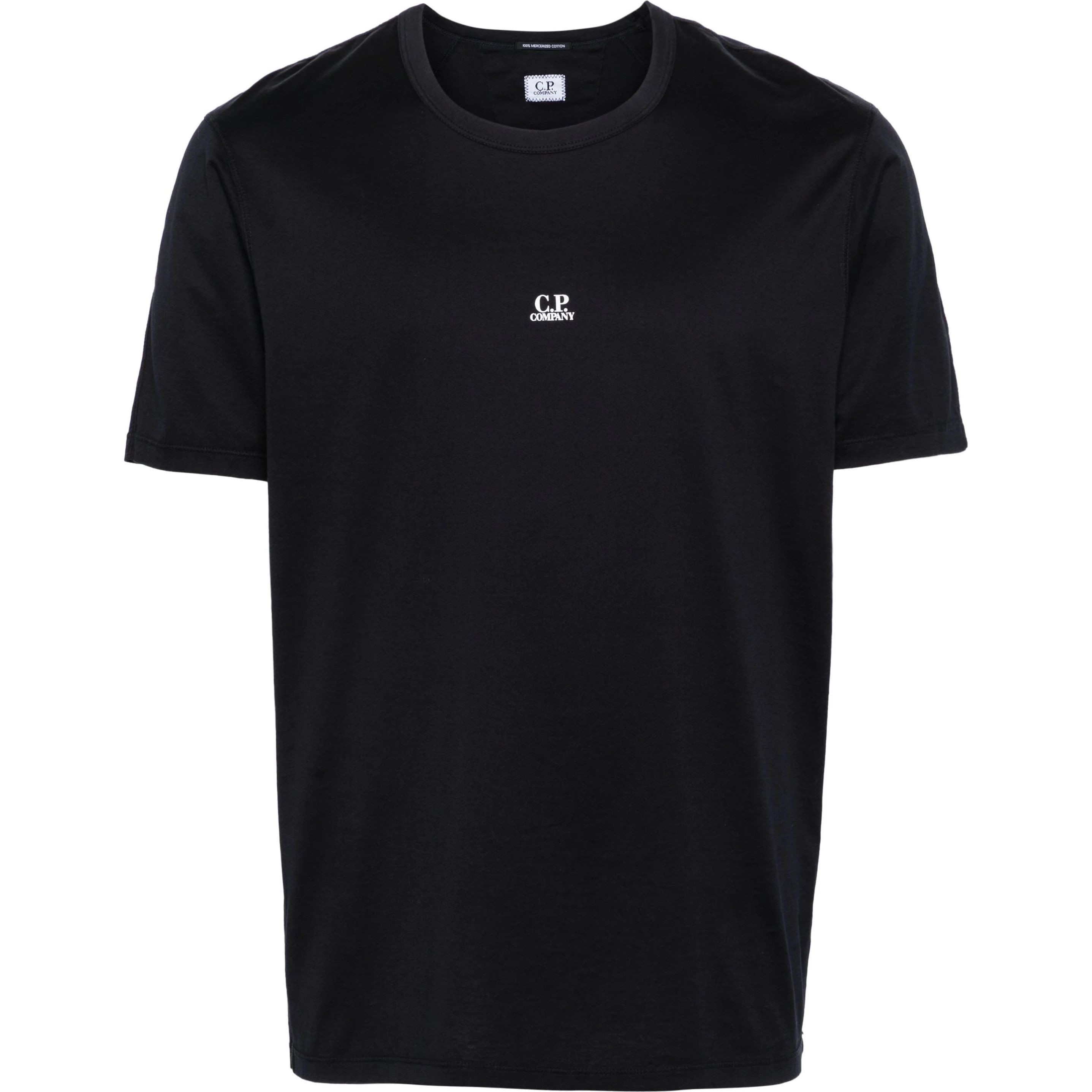 C.P. COMPANY Marškinėliai trump. rankovėmis vyrams, Mėlyna, Mercerized jersey logo t-shirt