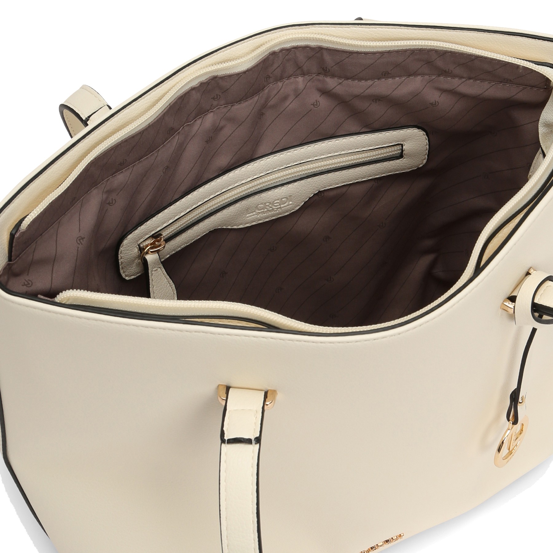 L.CREDI Pirkinių krepšys moterims, Balta, Filippa tote bag 4