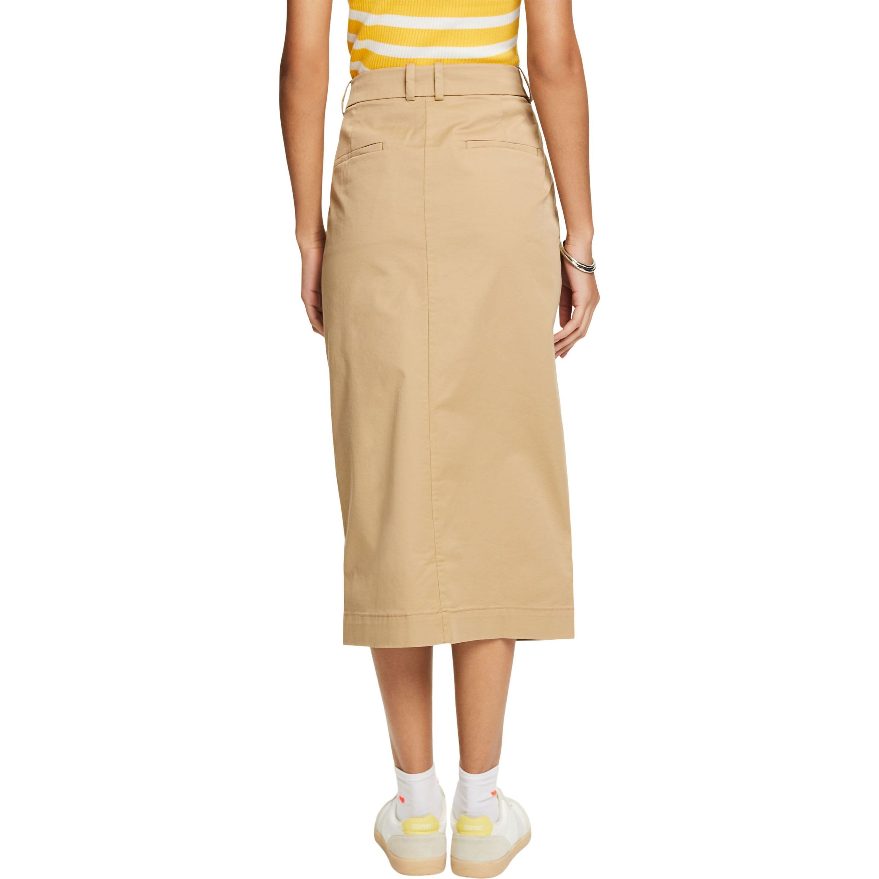 ESPRIT Midi sijonas moterims, Smėlio, SKIRT 3