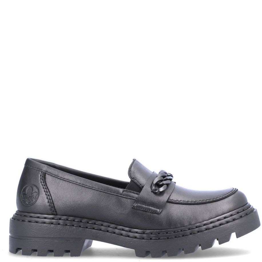 RIEKER Loaferiai moterims, Juoda, LOAFERS 4
