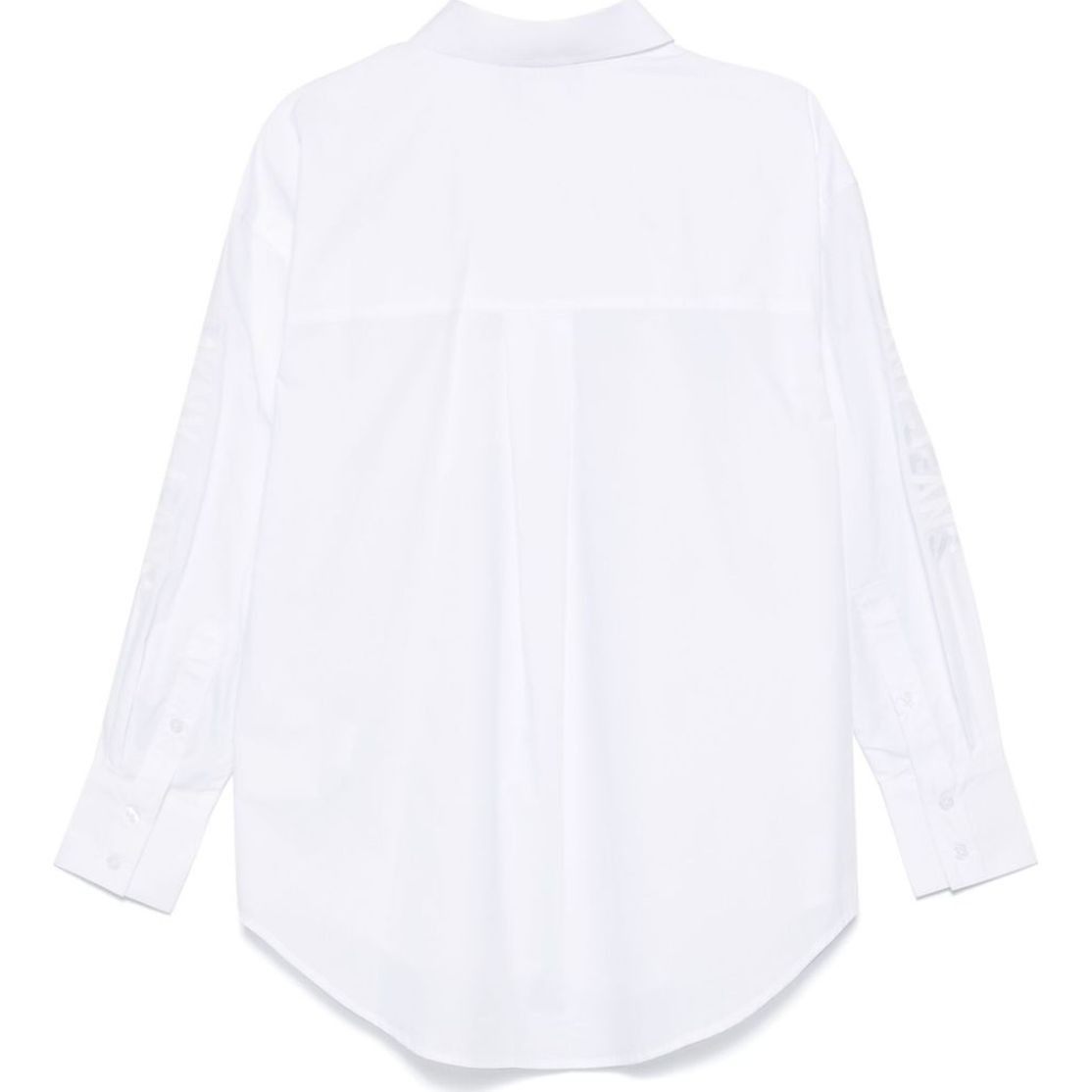 DKNY Marškiniai ilgomis rankovėmis moterims, Balta, Long sleeve button shirt logo 2