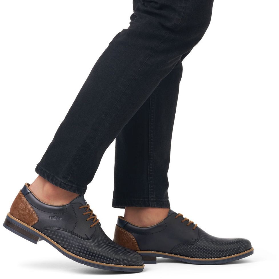 RIEKER Klasikiniai batai vyrams, Mėlyna, FORMAL 2