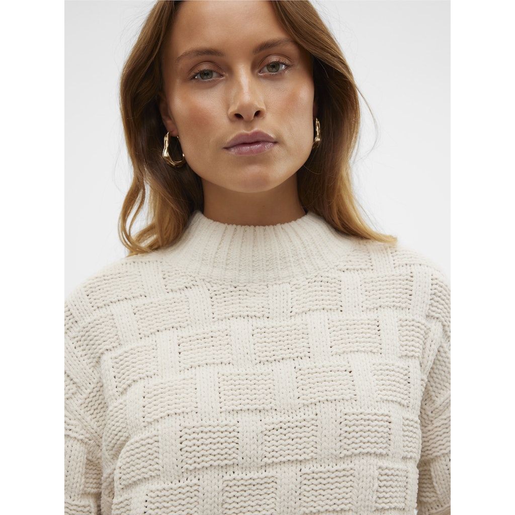 VERO MODA Megztinis su kaklu moterims, Smėlio, Isa highneck pullover boo 6