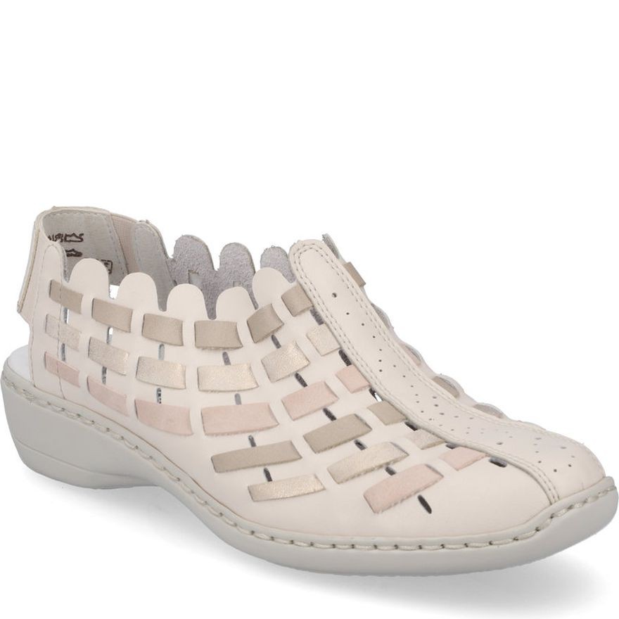 RIEKER Basutės moterims, Smėlio, SANDALS 1