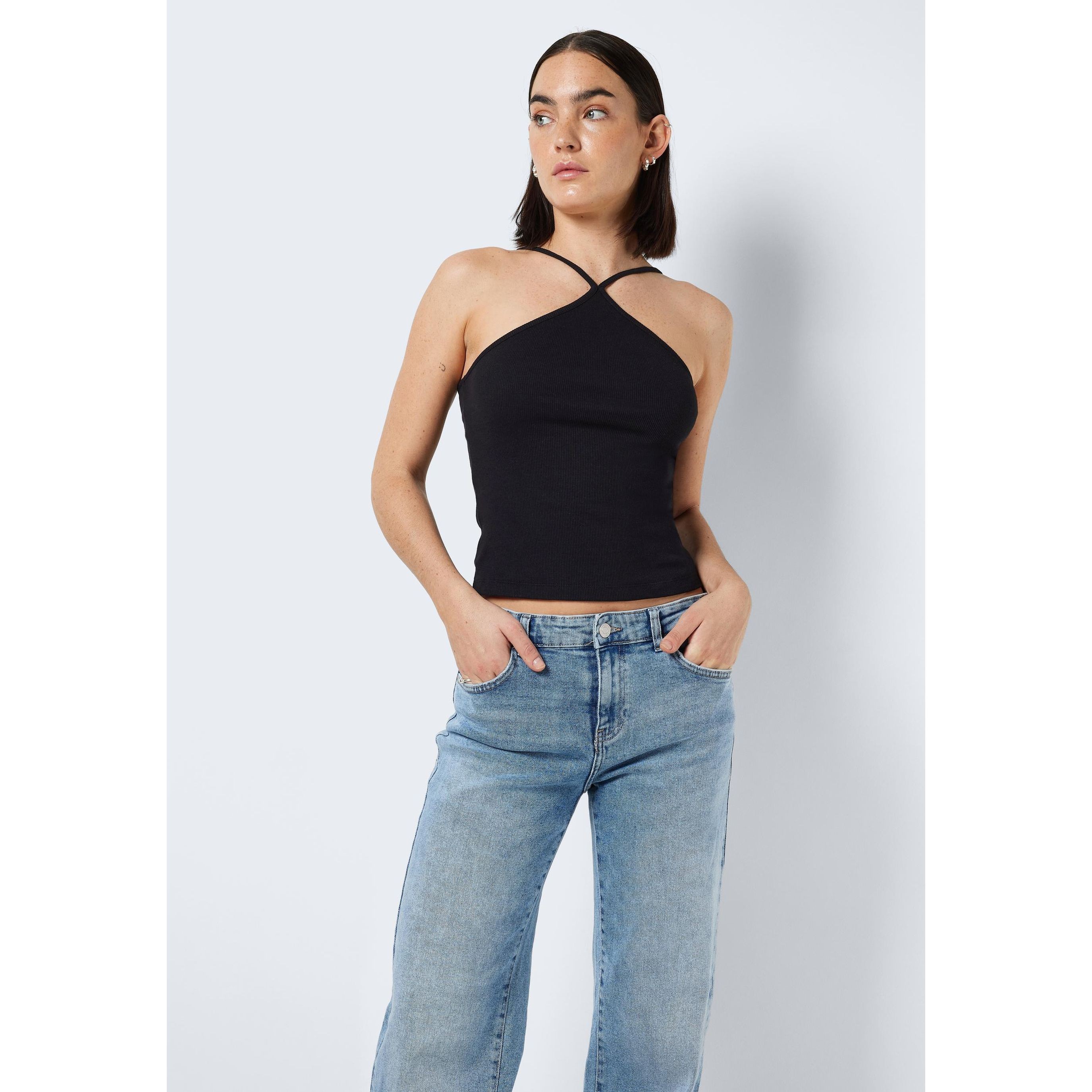 NOISY MAY Palaidinės moterims, Juoda, NMMAYA S/L TOP NOOS 2