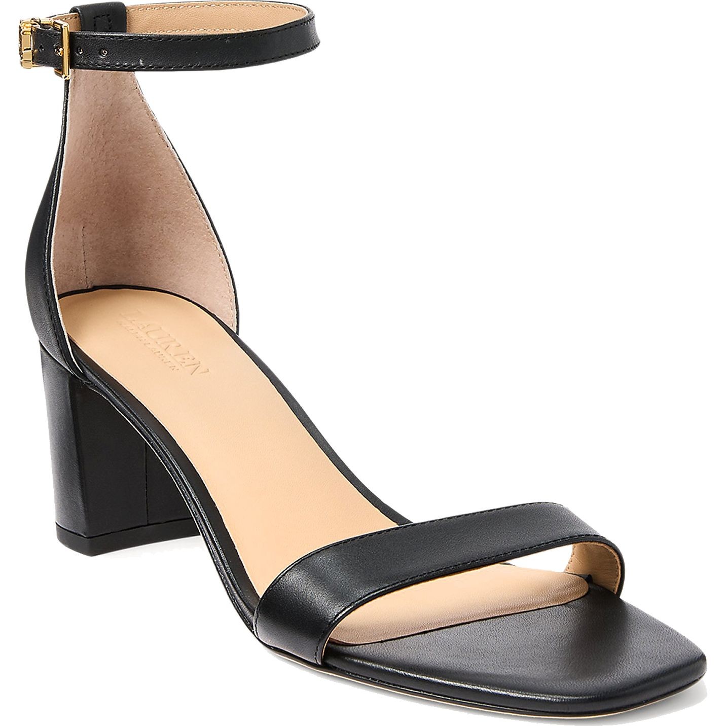 LAUREN RALPH LAUREN Aukštakulniai moterims, Juoda, Logan-sandals-heel sandal 1