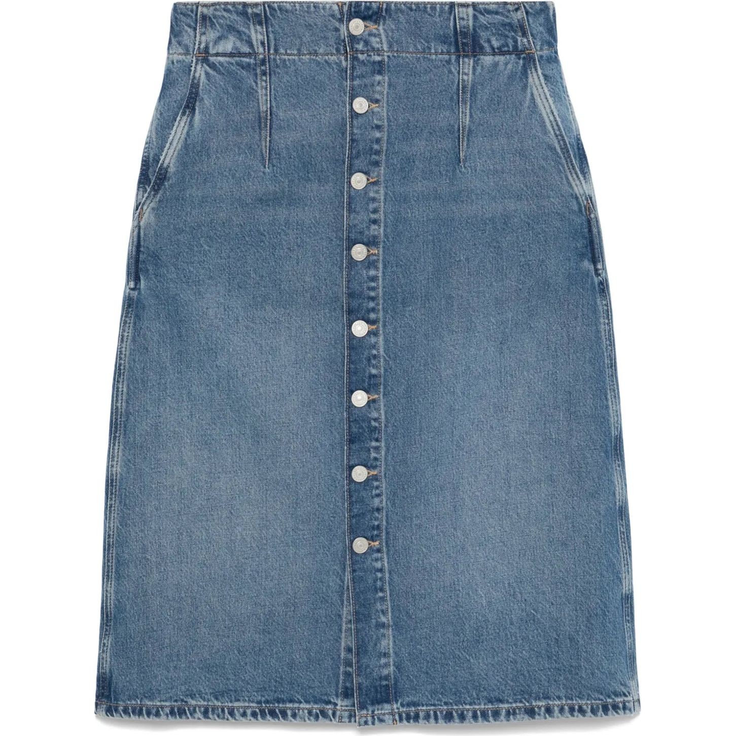 POLO RALPH LAUREN Midi sijonas moterims, Mėlyna, Bf dnm sk-mid-a line