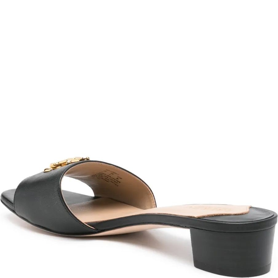 LAUREN RALPH LAUREN Šlepetės moterims, Juoda, Fay logo ii-sandals-flat 3