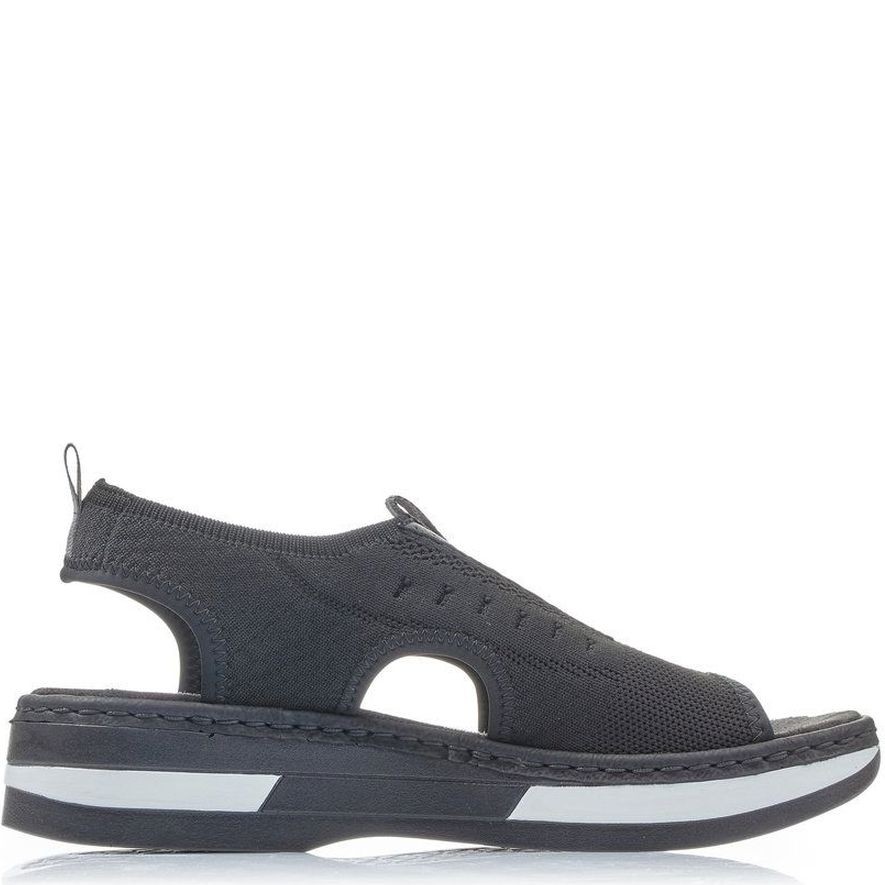 RIEKER Basutės moterims, Juoda, SANDALS 3