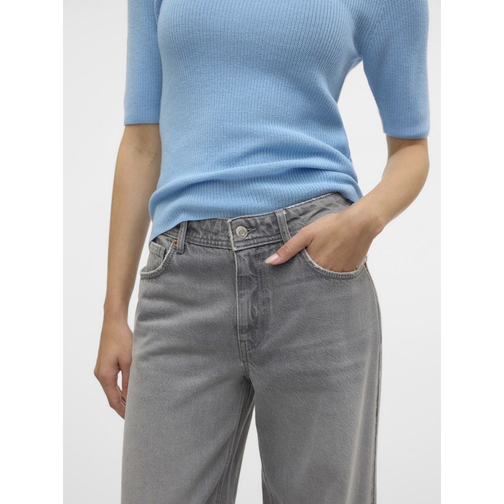 VERO MODA Platūs džinsai moterims, Pilka, Remy wide 3