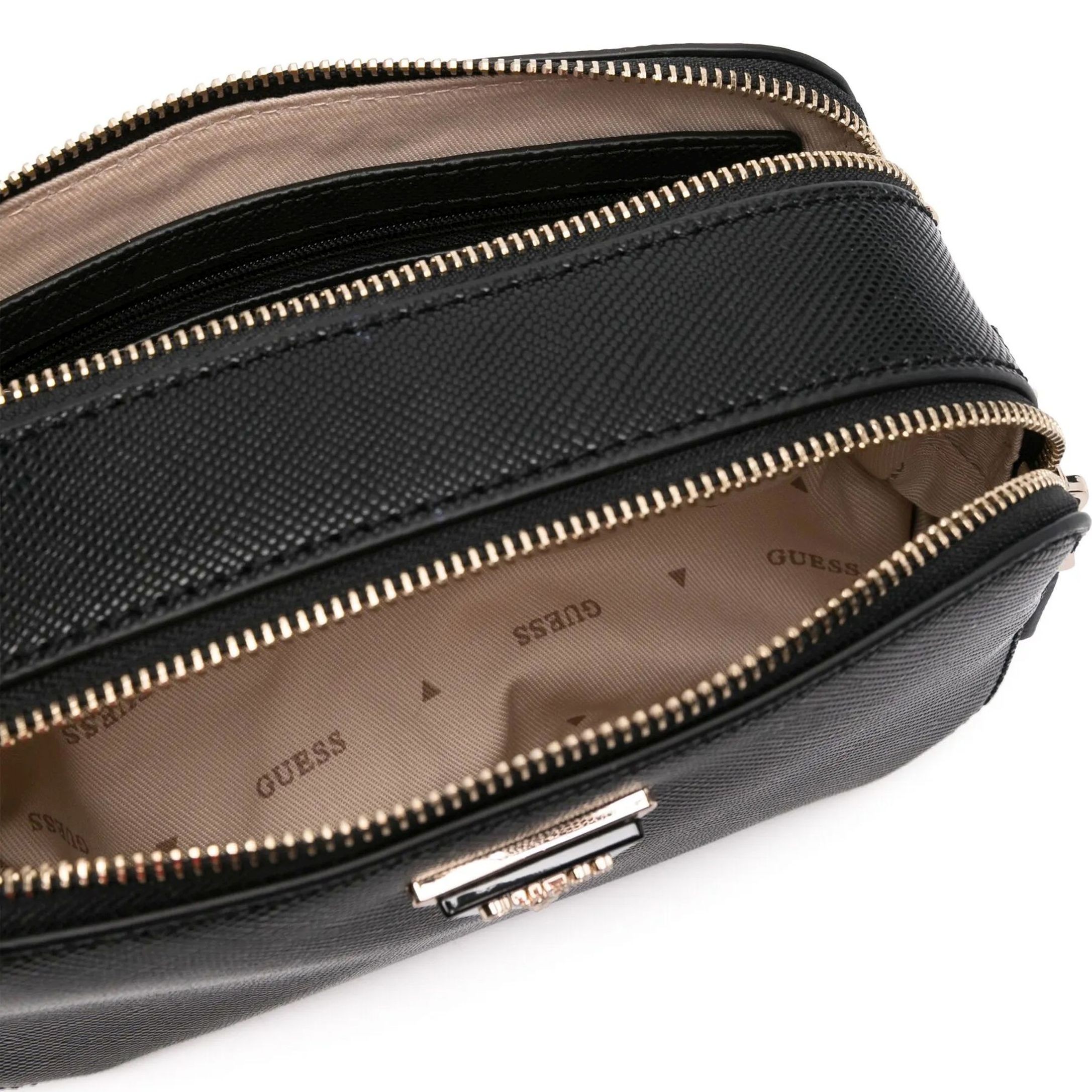 GUESS Rankinė per petį moterims, Juoda, NOELLE 4