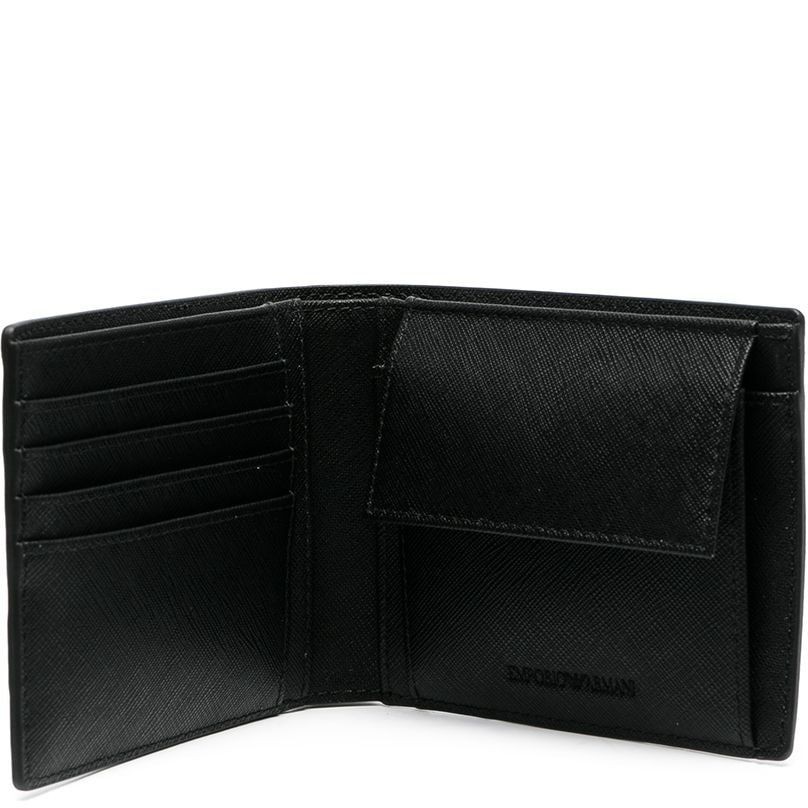 EMPORIO ARMANI Piniginė vyrams, Juoda, Wallet 3