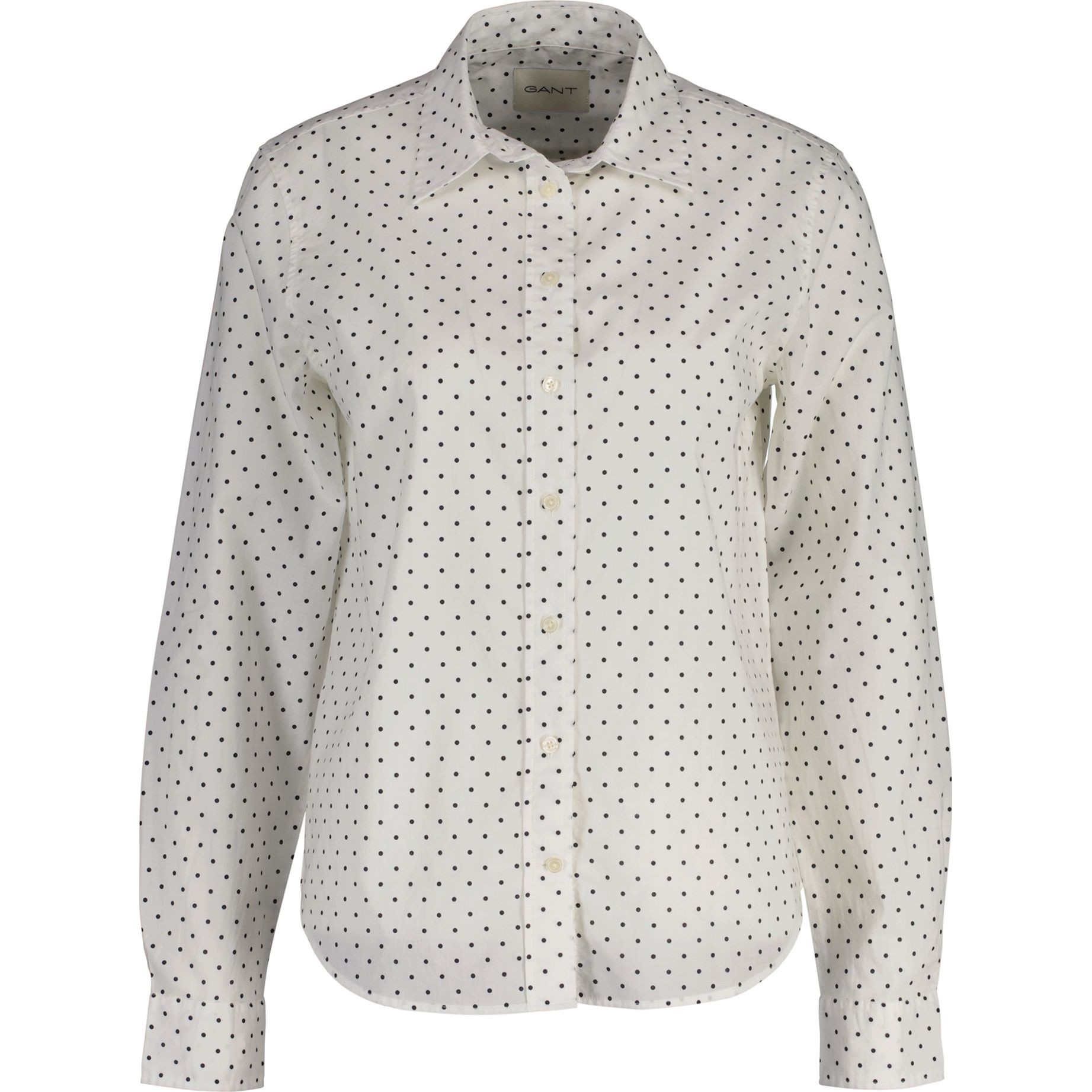 GANT Marškiniai ilgomis rankovėmis moterims, Smėlio, Reg dot print voile shirt 1