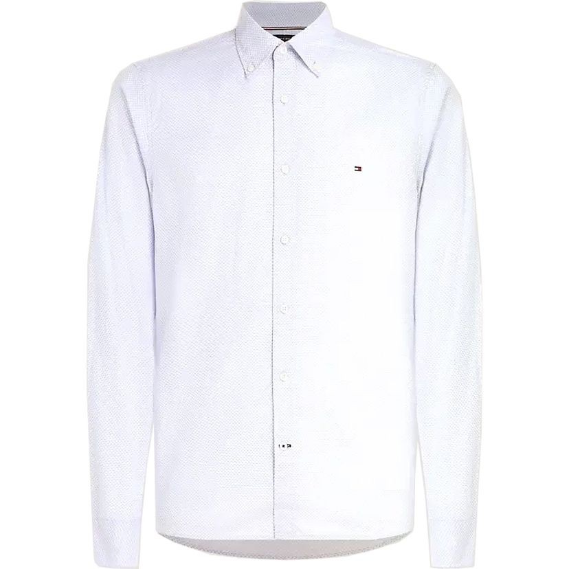 TOMMY HILFIGER Marškiniai ilgomis rankovėmis vyrams, Mėlyna, Flex mini print sf shirt 1