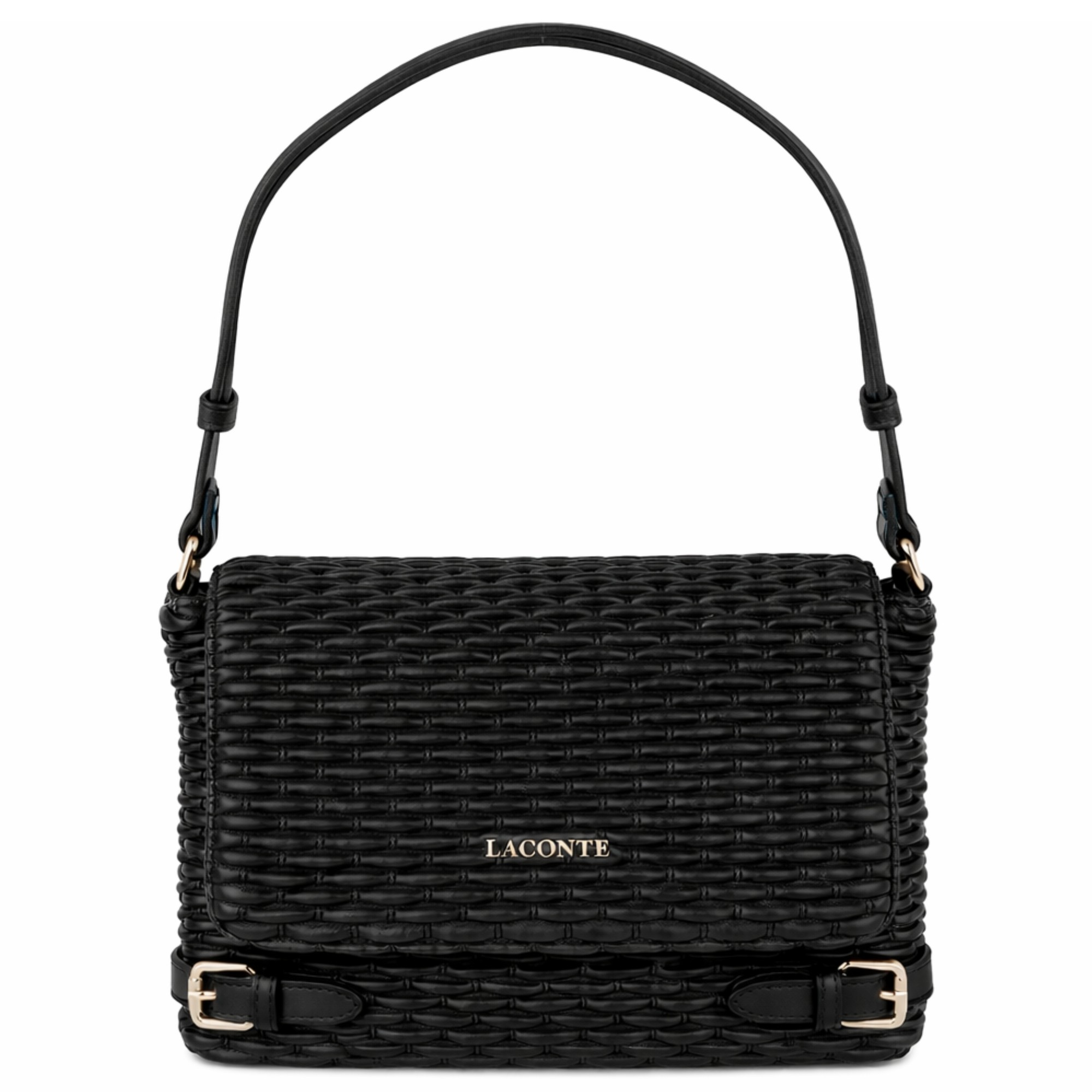 LA CONTE Rankinė per petį moterims, Juoda, Crossbody 1