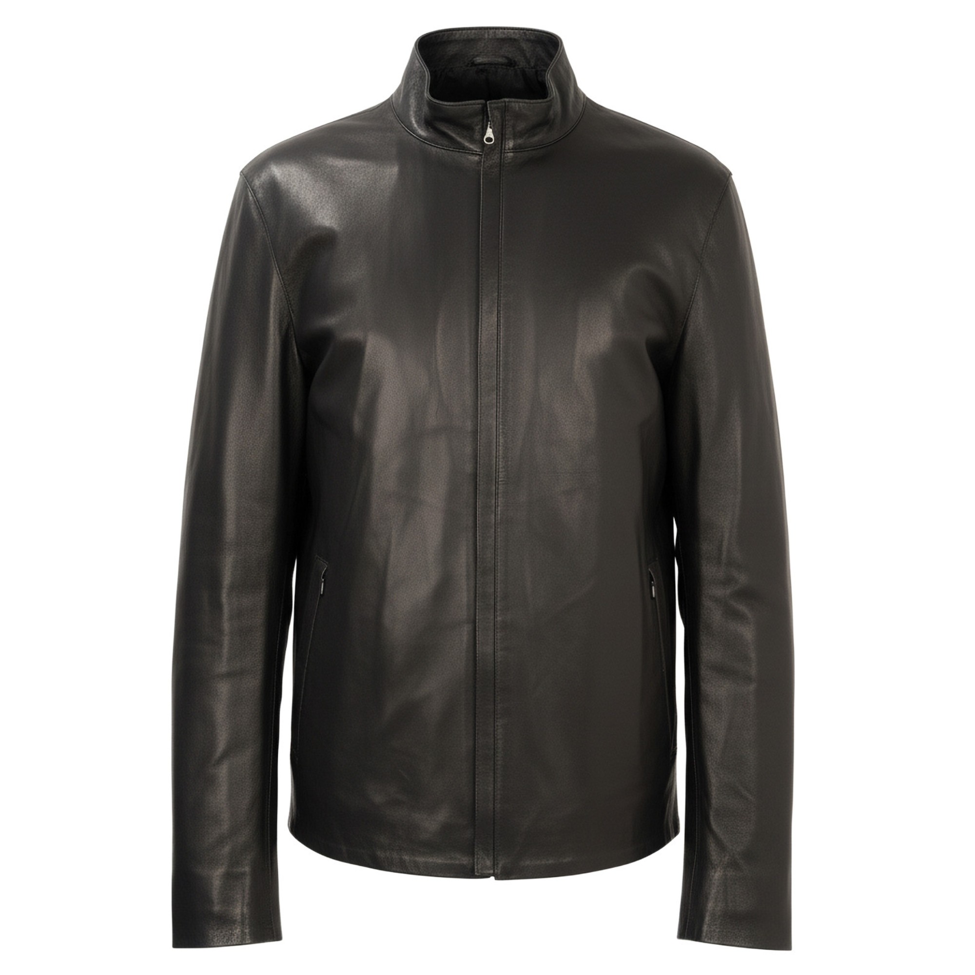 SERGIO MORETTI Odinė striukė vyrams, Juoda, Leather jacket, smr6047-25200 1