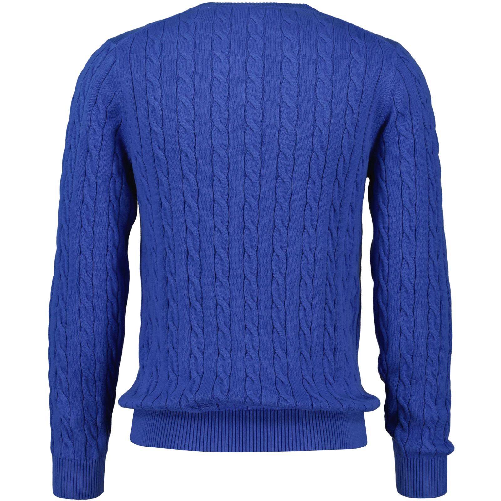 GANT Megztinis vyrams, Mėlyna, cotton cable c-neck 2
