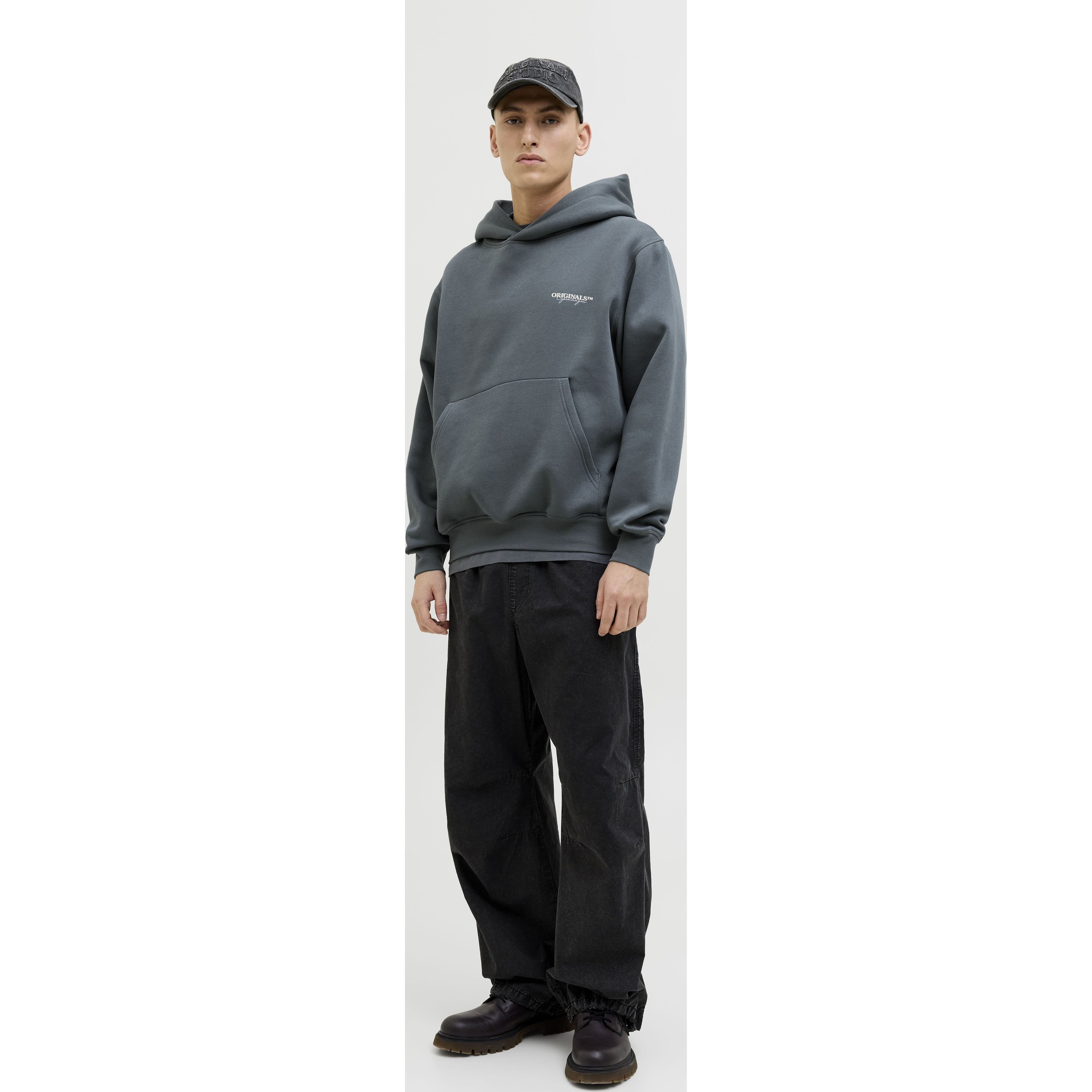 JACK & JONES Džemperis vyrams, Žalia, Islington back sweat hood 8