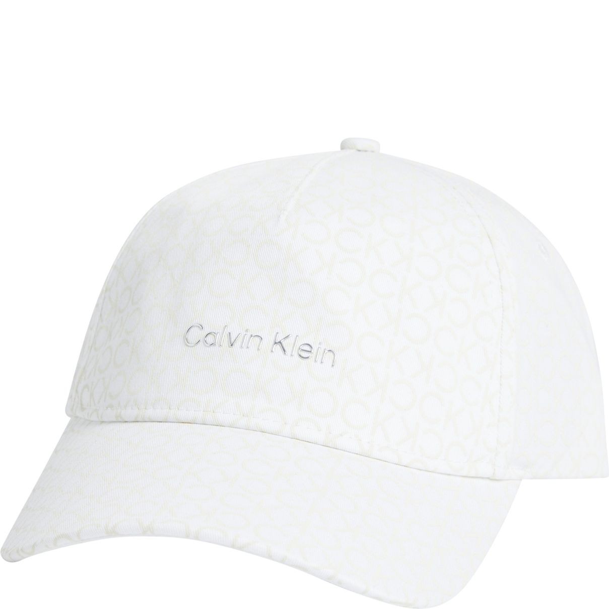 CALVIN KLEIN Kepurė moterims, Balta, Must monogram cap 1