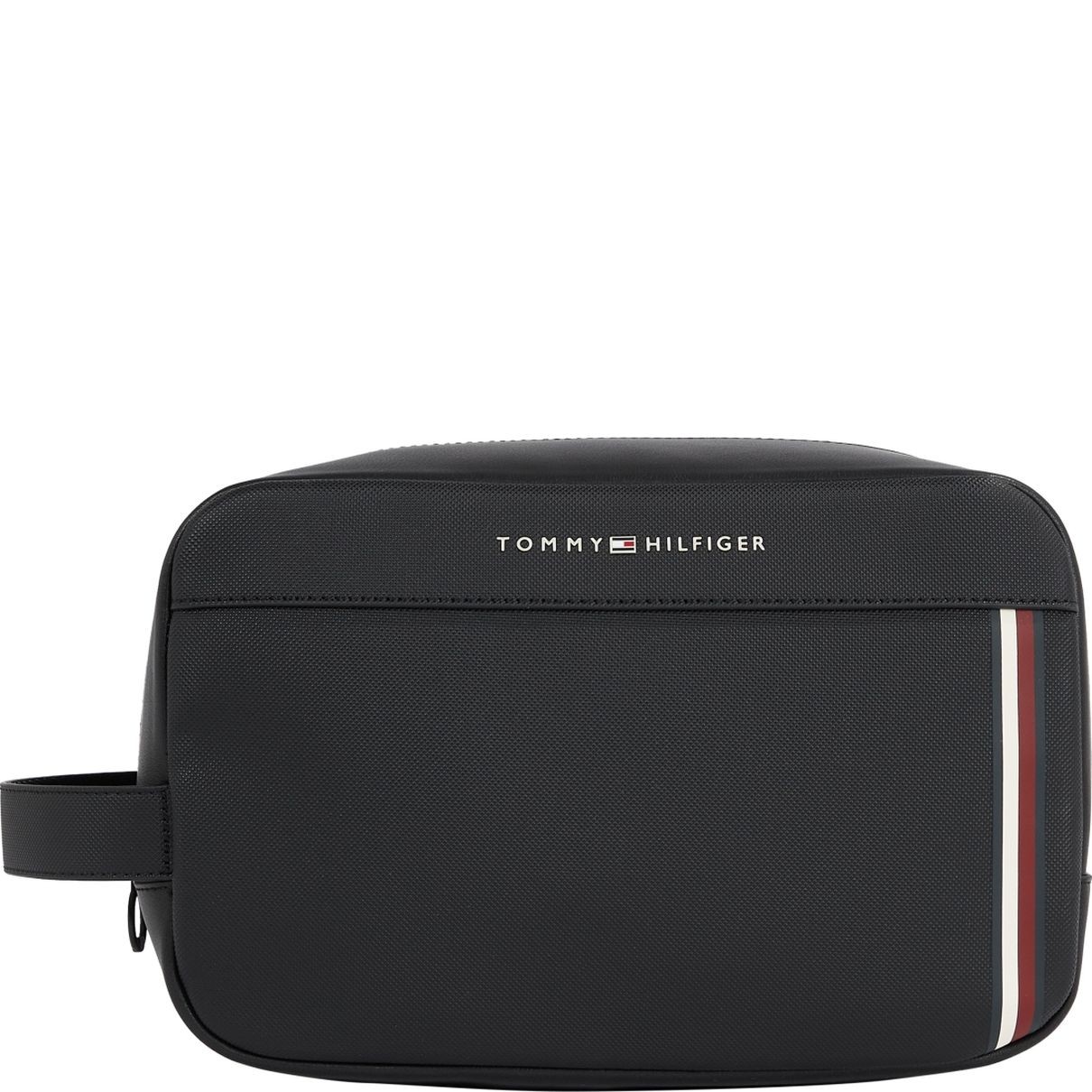 TOMMY HILFIGER Kosmetinė vyrams, Juoda, Pique washbag 1